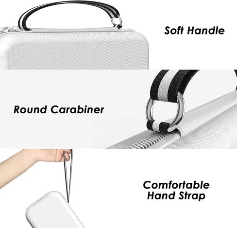 Mooroer Switch Carrying Case Compatible with Nintendo Switch/Switch OLED Console, White Protective Hard Portable Switch Travel Case Shell Pouch with 10 Games Cartridges for Accessories and Games in Saudi Arabia