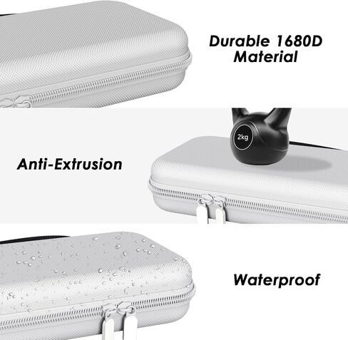 Mooroer Switch Carrying Case Compatible with Nintendo Switch/Switch OLED Console, White Protective Hard Portable Switch Travel Case Shell Pouch with 10 Games Cartridges for Accessories and Games in Saudi Arabia