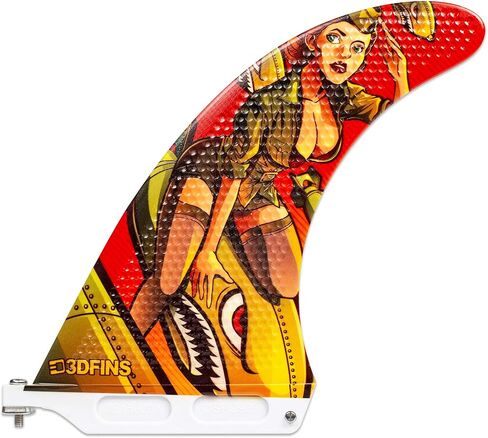 زعانف 3DFINS عالية الأداء من سلسلة GOHARD، قاعدة كلاسيكية 7 بوصة زعنفة واحدة للوحات SUP والألواح الطويلة - تقنية الدمل، المزيد من السرعة والمزيد من القيادة in Kuwait