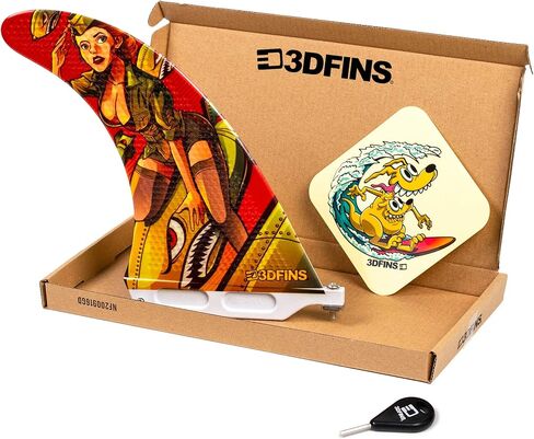زعانف 3DFINS عالية الأداء من سلسلة GOHARD، قاعدة كلاسيكية 7 بوصة زعنفة واحدة للوحات SUP والألواح الطويلة - تقنية الدمل، المزيد من السرعة والمزيد من القيادة in Kuwait