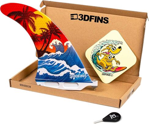 زعانف 3DFINS عالية الأداء من سلسلة GOHARD، قاعدة كلاسيكية 7 بوصة زعنفة واحدة للوحات SUP والألواح الطويلة - تقنية الدمل، المزيد من السرعة والمزيد من القيادة in Kuwait