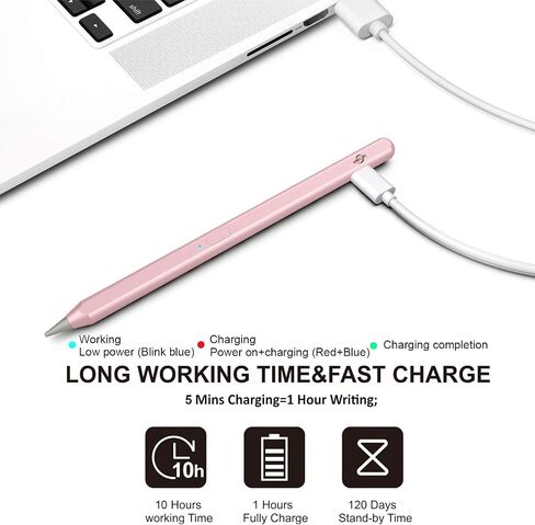 قلم KABCON Stylus متوافق مع iPad 2018-2023، قلم iPad مع إمالة، رفض راحة اليد، مغناطيسي، لجهاز iPad 6th/7th/8th/9th Gen، iPad Mini 5th/6th Gen، iPad Pro 11"/12.9" الجيل الثالث، iPad Air الجيل الثالث/الرابع in Kuwait