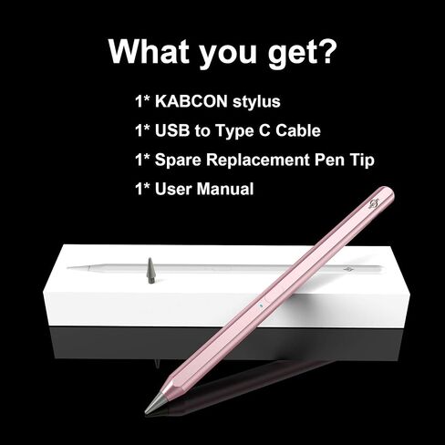 قلم KABCON Stylus متوافق مع iPad 2018-2023، قلم iPad مع إمالة، رفض راحة اليد، مغناطيسي، لجهاز iPad 6th/7th/8th/9th Gen، iPad Mini 5th/6th Gen، iPad Pro 11"/12.9" الجيل الثالث، iPad Air الجيل الثالث/الرابع in Kuwait