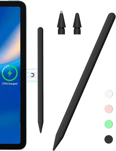 قلم iPad الجيل الثاني - بديل لقلم Apple الجيل الثاني للشحن اللاسلكي، قلم iPad Pen لجهاز iPad Pro 11 بوصة 1/2/3/4، iPad Pro 12.9 بوصة 3/4/5/6، iPad Air 4/5 ، آيباد ميني 6 in Kuwait