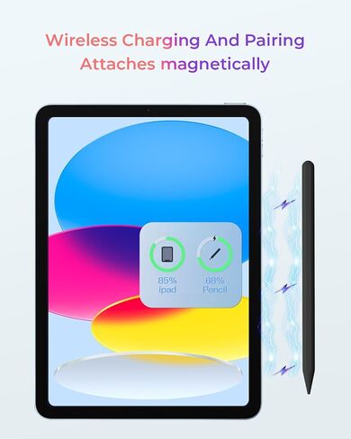 قلم iPad الجيل الثاني - بديل لقلم Apple الجيل الثاني للشحن اللاسلكي، قلم iPad Pen لجهاز iPad Pro 11 بوصة 1/2/3/4، iPad Pro 12.9 بوصة 3/4/5/6، iPad Air 4/5 ، آيباد ميني 6 in Kuwait