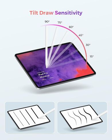 قلم iPad الجيل الثاني - بديل لقلم Apple الجيل الثاني للشحن اللاسلكي، قلم iPad Pen لجهاز iPad Pro 11 بوصة 1/2/3/4، iPad Pro 12.9 بوصة 3/4/5/6، iPad Air 4/5 ، آيباد ميني 6 in Kuwait