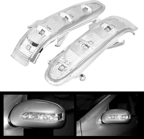 1Pair Mirror Turn Signal, Rearview Side Mirror Turn Signal Indicator Smoke Lens Replacement Comaptible for Mercedes Benz W215 CL215 W220 99-03 W220 S500 Mirror Turn Signal 2002 Cl500 Mirror Lights in Saudi Arabia