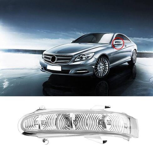 1Pair Mirror Turn Signal, Rearview Side Mirror Turn Signal Indicator Smoke Lens Replacement Comaptible for Mercedes Benz W215 CL215 W220 99-03 W220 S500 Mirror Turn Signal 2002 Cl500 Mirror Lights in Saudi Arabia