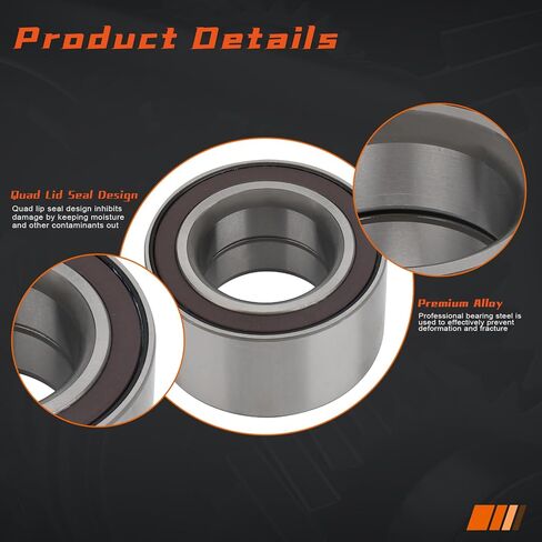 (Pair) DRIVESTAR 510030 Front Wheel Hub Bearing Fit for 1997-2005 Acura EL,1994-2001 Acura Integra,1992-2005 Honda Civic,1994-1997 Honda Civic Del Sol,w/ABS in Saudi Arabia