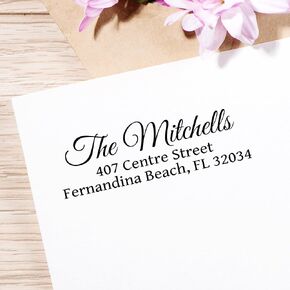 Large Custom Return Address Stamp - Personalized Self Inking Rubber Stamp