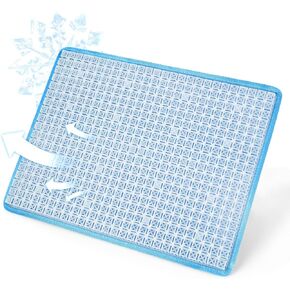 Cooling Seat Cushion,3D Air Mesh Breathable Comfort Car Seat Cushion,Long Sitting Ventilated Seat Cushion Pad for Office Chair,Wheelchair,Car-Blue 1PC