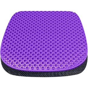 Large Gel Seat Cushion for Long Sitting with Non-Slip Cover,Soft & Breathable,Seat Cushion for Chair,Car,Office,Desk Chair,Wheelchair (17" x 15")