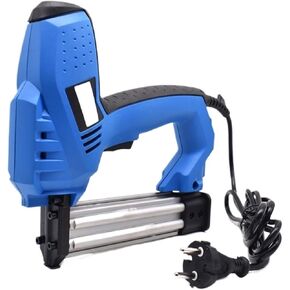 Oil-Free Pneumatic Staple Gun Heavy-Duty Stapler Adjustable Power 2 in 1 Electric Nail Stapler Gun 220V Electric Power Tools with Protection Switch