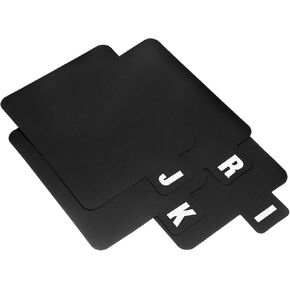 26 Pcs Vinyl Record CD Dividers A-Z DVD CD Alphabetical File Organizer Dividers Index Card Alphabet Tabs Divider Book Holder Organizer Guides, 6.7 x 4.7Inch, Black