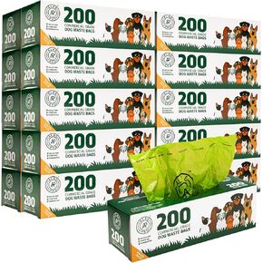 ALAGPRO® 2,000 Commercial Grade Dog Waste Station Refill Roll Bags, Fits Any Pet Waste Station - 10 rolls of 200 bags