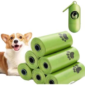 Dog Waste Bags with Dispenser,Leak Proof and Extra Thick Waste Bag Refill Rolls,15Counts per rolls,240 Counts