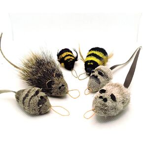 CYOIDAI Litterboy Critter Pack Combo Mice-Bee - Cat Mouse Toy Accessory Fits Popular Wand Toys