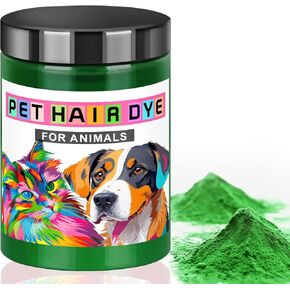 Dog Hair Dye, Pet Grooming, Semi-Permanent Pet Hair Dye Pigment Powder, Safely Used, Dog Grooming, Pet Dye Bright Color for Dogs Cats Horses All Pets, Dog Fur Dye (Black, 4 oz)
