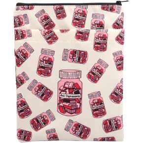Anti Depressants Book Sleeve Funny Mental Health Book Lover Depression Awareness Gift Therapy Depression Gifts (Depressants -b)