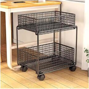 Book Desk Cart Mobile Bookshelf Storage Rack Book Snack Storage Rack Small Cart Under The Desk Desk Side Sorting Rack Utility Rolling Cart