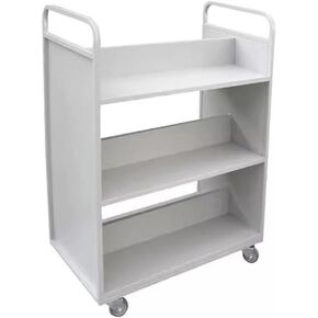 Book Desk Cart Mobile Silent Book Carts for Library Archives Utility Rolling Cart