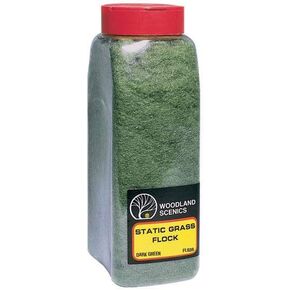Woodland Scenics FL636 Static Grass Flock Dark Green 32 oz WOOU1310