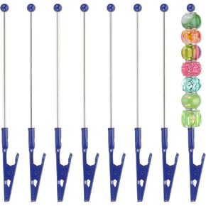 PATIKIL Long-Tailed Alligator Clamp, 8 Pcs 5.3 inch/135mm Metal Wire Alligator Clamp Beadable Alligator Photo Clips for Picture Note Menu Memo DIY Decor Crafts, Multicolor
