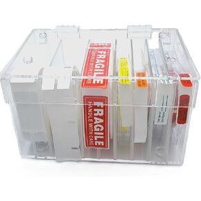 Adjustable Multi-Label Dispenser, Stack & Easy Peel Box (fit 5 to 10 Rolls), by Quality IZ