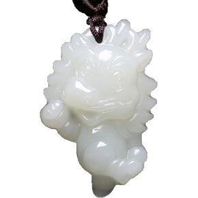 9. Dragon Pet Charm – Deep Green Jade Wedge for Quiet Ambition