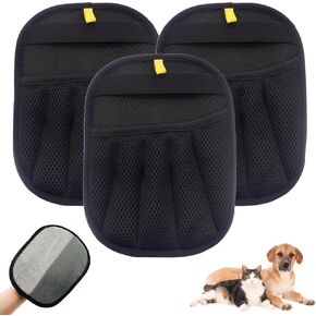 3PCS Pet Hair Removal Glove for Cats Dogs,2025 Electrostatic Pet Hair Remover Grooming Removal Gloves for Pets Hair,Hair Remover Gloves for Couch Clothes Carpet Bed Furniture Pet Grooming (3 Pack)