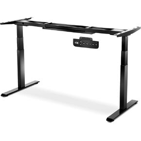 Redlife Dual Motor Standing Desk Frame, Electric Adjustable Legs Compatible Desktop Size 47"-71", 330 lbs Weight Capacity, Stand up Desks Frame Workstation with Memory Controller, Black