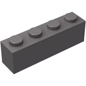 Classic Brick Block Bulk, Dark Gray Bricks 1x4, Building Bricks Flat 100 Piece, Compatible with Lego Parts and Pieces: 1x4 Dark Gray Bricks(Color:Dark Gray)