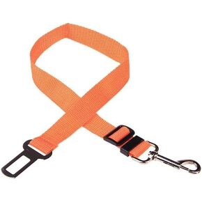 Pet Dog and Cat Car Seat Belt | Adjustable Harness Seatbelt | Lead Leash for Small Medium Dogs Travel Clip - Orange, 45-72cm Width 2.5cm