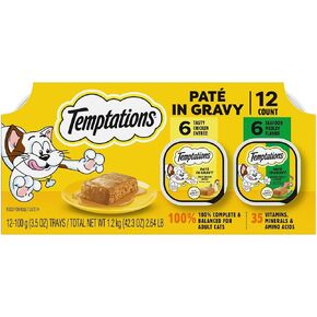 in Gravy Flavor Wet Cat Food Variety Pack, 3.5 Oz Tray (12 Pk), Made with Real Chicken, Salmon Protein to Help Support Strong, Healthy Muscles