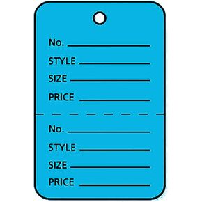 SSWBasics Large Unstrung Blue Perforated Coupon Price Tags (1¾" W x 2⅞"H) - Box of 1,000 - Retail and Thrift Pricing Tags for Tagging Gun