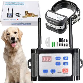 Wireless Dog Fence Electric Pet Containment System, Waterproof Rechargeable Training Collar Receiver, Vibration & Shock, Consistent Signal No Randomly Correction, Harmless for 1/2/3 Dogs,for3dogs