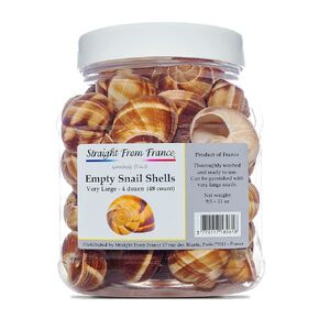 Straight from France Escargot Snail Shells Large 48 Count