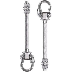 Albo 2 Pack Heavy Duty Swing Hangers – 7 Inch, 304 Stainless Steel, 1800 lbs Swivel Hooks for Porch, Punching Bag, Hammock, Yoga, Gym, Playground, Ceiling Mount for Wood & Concrete Indoor Outdoor