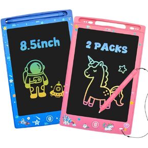 2 Pack LCD Writing Tablet for Kids, Erasable and Reusable Toddler Doodle Board in 8.5 inch, Ideal Educational Drawing Pad for Learning Toy for Ages 3-8 Gifts for Girls Boys