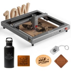 Loklik 10W Laser Engraver Machine - آلة نقش بالليزر مع 30000 مم/دقيقة ، بقعة ليزر 0.02 مم ، قاطع ليزر خالي من التثبيت وآلة نقاش مناسبة للخشب والمعادن والأكريليك