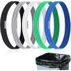 5 Pcs 96 Gallon Trash Can Rubber Bands, Heavy Duty Large Trash Can Rubber Bands for 55-96 Gallon Garbage Cans Elastic Garbage Bag Holder for Bag Waste Bins Litter Box (Multicolors)