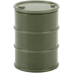 RC FUEL CARMENT Mini Simulated Oil Drum for 1 18 1 24 Scale RC Vehicles, Lightweight Open Design, Decorative Accessory (Dark Green) (Forest Green)