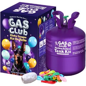 Helium Tank for Balloons At Home, 22L Balloon Kit Up To 100 Latex Balloons, Balloon Pump Kit Includes Latex Balloons and Ribbon, Perfect for Parties and Events