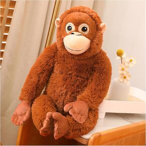 Large Orangutan Stuffed Animal 25.98in Long Arm Orangutan Plush Toy Soft Fluffy Monkey Cuddly Plushie for Kids Adults Birthday Festival Gift Bed Home Decor Pillow Cushion