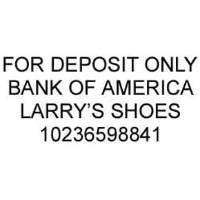 Custom for Deposit Only Stamp (4 Lines)