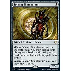 MTG Magic: The Gathering - Solemn Simulacrum (216) Adventures in The Forgotten Realms Commander AFC