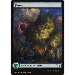 Magic: the Gathering - Forest (291) - Full Art - Foil - March of The Machine