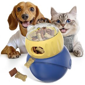 Cat Puzzle Treat Dispenser Toy, Interactive Slow Feeder Puzzle for IQ Training, Bonding, Indoor Entertainment and Exercise, Safe Material Enrichment Toy for Cats, Medium Small Dogs
