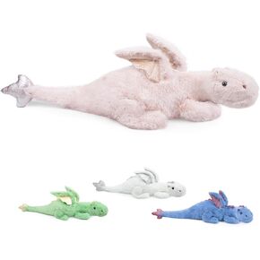 Giant Weighted Stuffed Animal 10Lbs 35.4", Heavy Soft Dragon Plush Toy, Pink Weighted Dragon Stuffed Animal for Kids and Adults, for Comfort and Relaxation