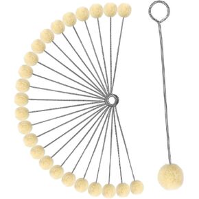 ARTIBETTER 100Pcs Leather Dyes Daubers Wool Balls for Manual Dyeing Durable Wool Brush Tool for DIY Projects and Gluing Applications